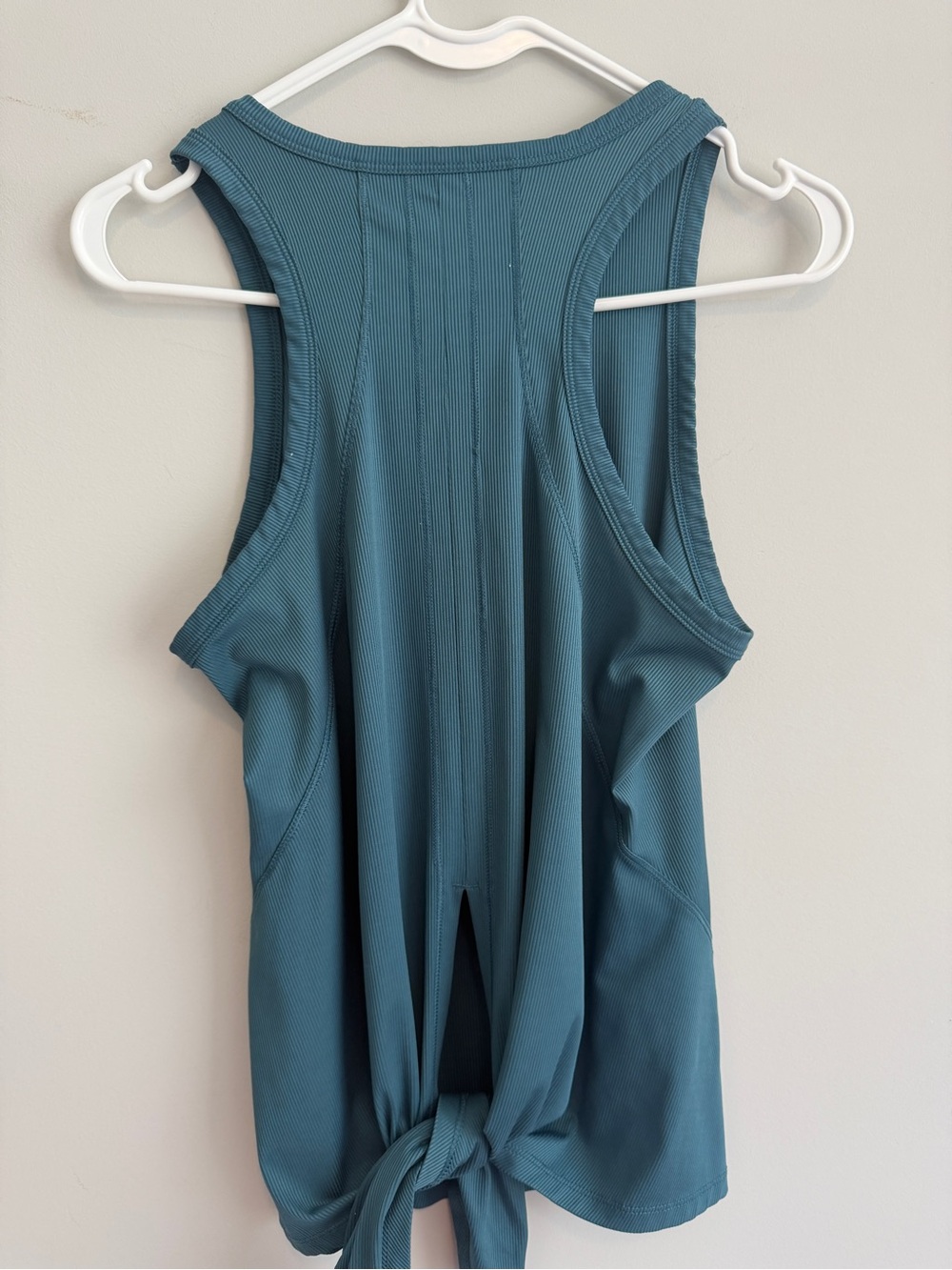 Apana Teal Ribbed High-Neck Tank - Picture 2 of 4